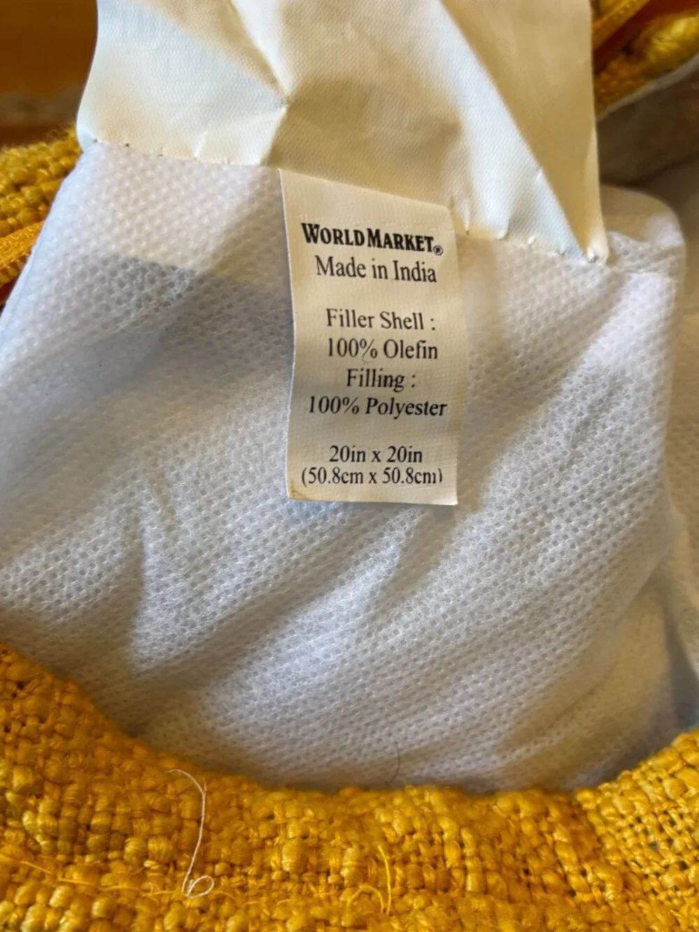 Yellow Woven soft throw Pillow Cost Plus World Market summer vibes southwest